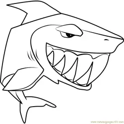 Shark Animal Jam Free Coloring Page for Kids