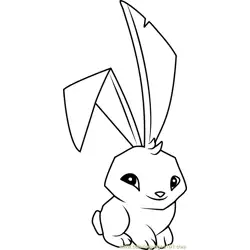 bunny Animal Jam Free Coloring Page for Kids