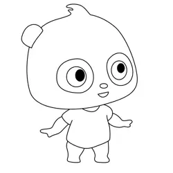 Baby Panda Free Coloring Page for Kids