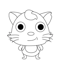 Blue Cat Free Coloring Page for Kids