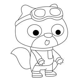 Little Flying Squirrel Free Coloring Page for Kids