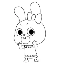 Little Rabbit Free Coloring Page for Kids