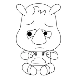 Little Rhino Free Coloring Page for Kids