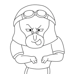 Mr. Baboon Free Coloring Page for Kids