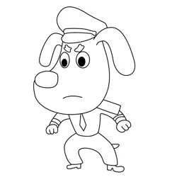 Sheriff Labrador Free Coloring Page for Kids