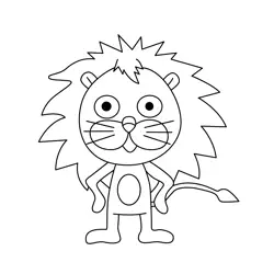 The Lion Free Coloring Page for Kids
