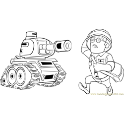 Tank Free Coloring Page for Kids