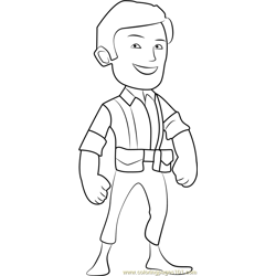 Villager Free Coloring Page for Kids