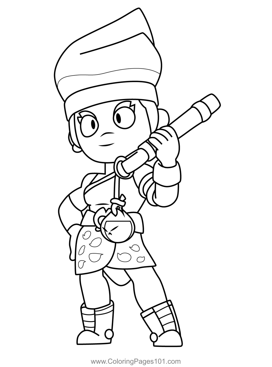 Brawl Stars Coloring Pages Lily