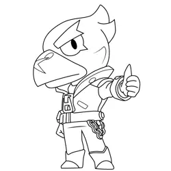 Crow Brawl Stars Free Coloring Page for Kids