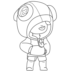 Leon Brawl Stars Free Coloring Page for Kids