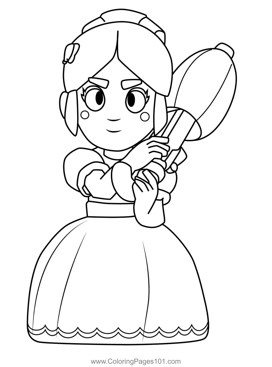 Piper Brawl Stars Coloring Page For Kids Free Brawl Stars Printable 