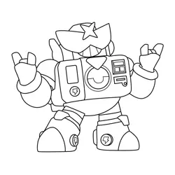 Surge Brawl Stars Free Coloring Page for Kids