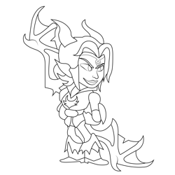 Diana7 Best Legends Brawlhalla Free Coloring Page for Kids