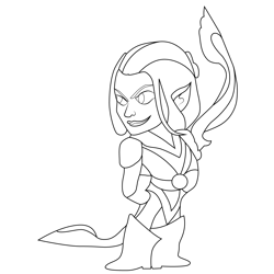 Diana8 Best Legends Brawlhalla Free Coloring Page for Kids