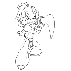 Koji2 Best Legends Brawlhalla Free Coloring Page for Kids