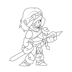 Koji7 Best Legends Brawlhalla Free Coloring Page for Kids