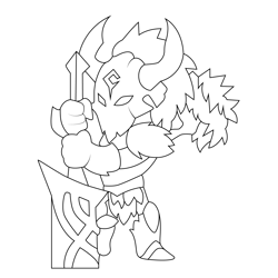 Magyar8 Best Legends Brawlhalla Free Coloring Page for Kids