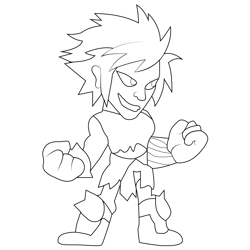 Petra2 Best Legends Brawlhalla Free Coloring Page for Kids