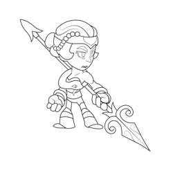 Queen Nai4 Best Legends Brawlhalla Free Coloring Page for Kids