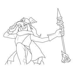 Thea7 Best Legends Brawlhalla Free Coloring Page for Kids