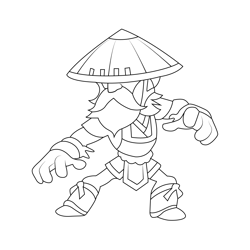 Wu Shang3 Best Legends Brawlhalla Free Coloring Page for Kids