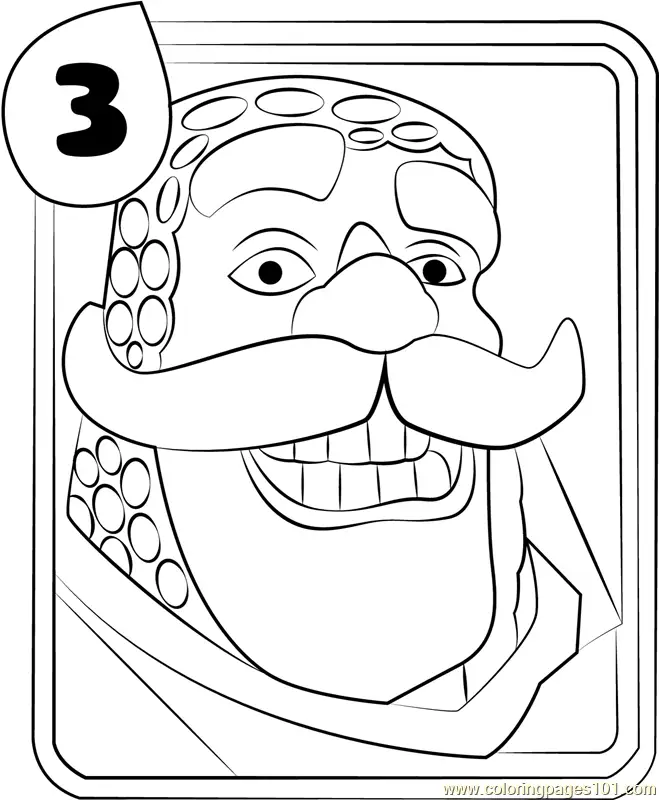 Knight Coloring Page for Kids - Free Clash Royale Printable Coloring ...