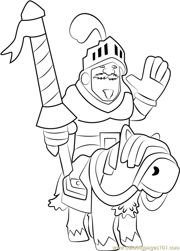 Prince Coloring Page For Kids Free Clash Royale Printable Coloring Pages Online For Kids Coloringpages101 Com Coloring Pages For Kids