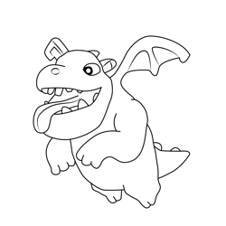 Baby Dragon Clash of Clans Free Coloring Page for Kids