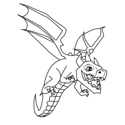 Dragon Clash of Clans Free Coloring Page for Kids