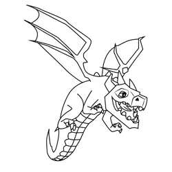 Dragon Clash of Clans Free Coloring Page for Kids