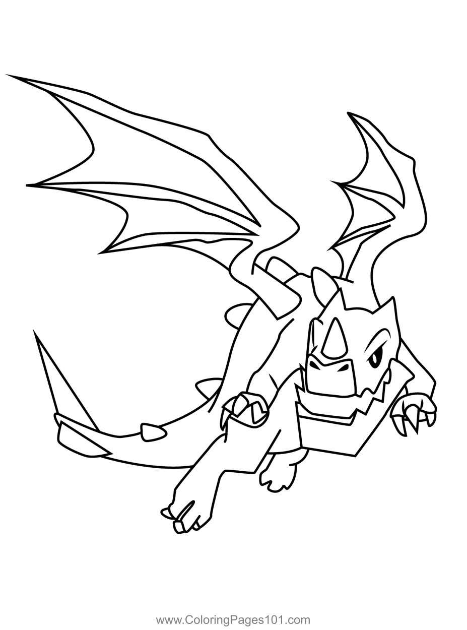 Electro Dragon Clash of Clans Coloring Page for Kids - Free Clash of