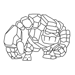 Golem Clash of Clans Free Coloring Page for Kids