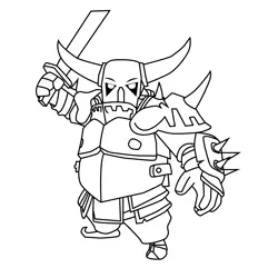 Pekka Clash of Clans Free Coloring Page for Kids
