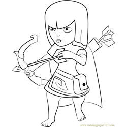 Archer Free Coloring Page for Kids