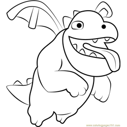 Baby Dragon Free Coloring Page for Kids