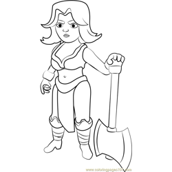 Valkyrie Free Coloring Page for Kids