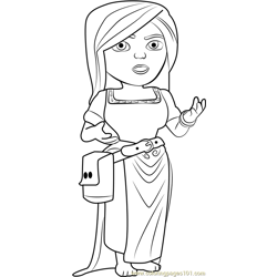 Villager Free Coloring Page for Kids