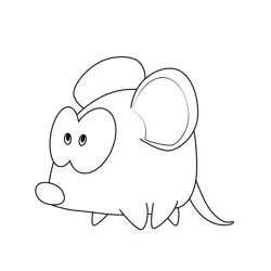 Mouse Cut the Rope Free Coloring Page for Kids