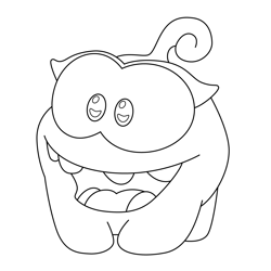 Om Nelle Cut the Rope Free Coloring Page for Kids