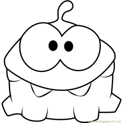 Om Nom Coloring Page for Kids - Free Cut the Rope Printable Coloring