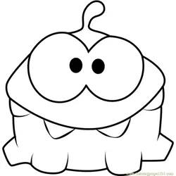 Om Nom Free Coloring Page for Kids