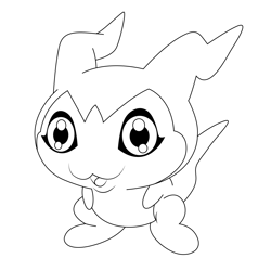 Cute Demiveemon Free Coloring Page for Kids