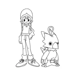 Digimon 2 Free Coloring Page for Kids
