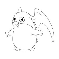 Happy Patamon Free Coloring Page for Kids