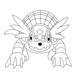 The Armadillomon Free Coloring Page for Kids