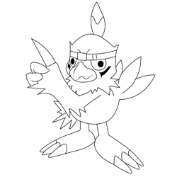 The Hawkmon Free Coloring Page for Kids