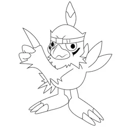 The Hawkmon Free Coloring Page for Kids