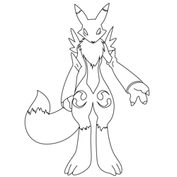 The Renamon Free Coloring Page for Kids