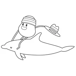 Madcap Riding A Dolphin Dumb Ways To Die Free Coloring Page for Kids